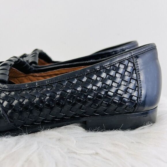 🎉Clearance🎉Giorgio Brutini Black Leather Premier Victory Woven Tassel Shoes 9 - Picture 3 of 9